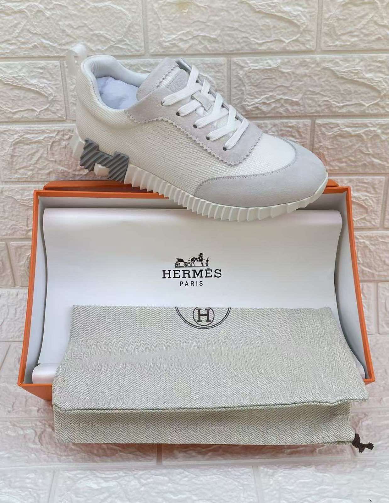 Hermes Bouncing Sneaker White